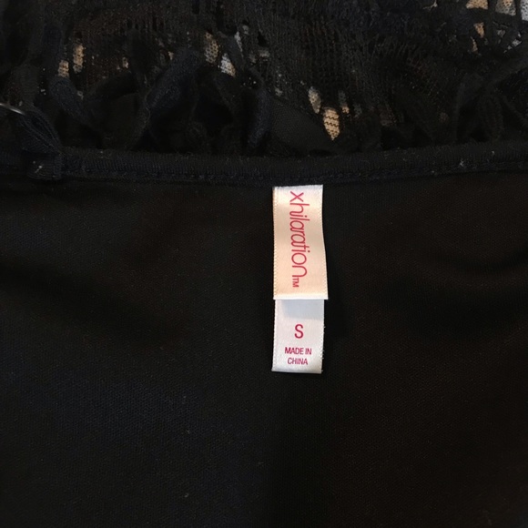 Xhilaration Black Lace Top - Size: S - Picture 4 of 5